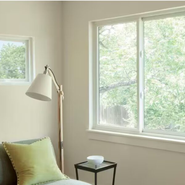 71-1/2 in. x 47-1/2 in. 100 Series XO (Active Left) White Gliding Composite Window w/White Int & Hdw, Smartsun Glass