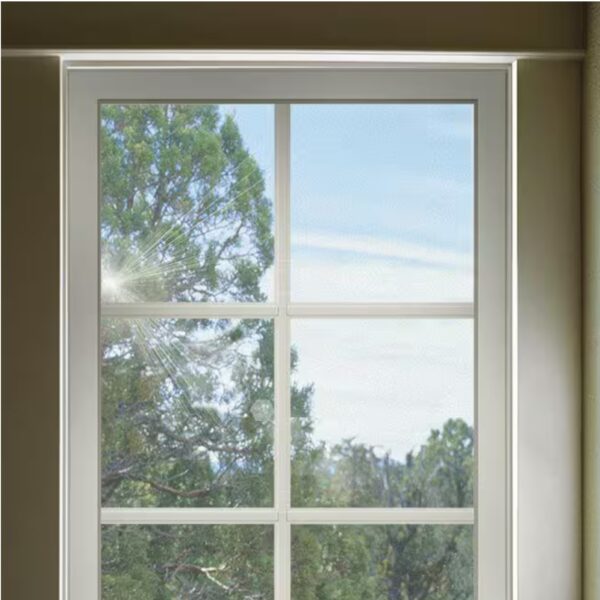23.5 in. x 23.5 in. V-2500 Series White Vinyl Fixed Picture Window with Colonial Grids/Grilles