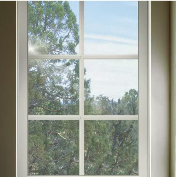 23.5 in. x 23.5 in. V-2500 Series White Vinyl Fixed Picture Window with Colonial Grids/Grilles